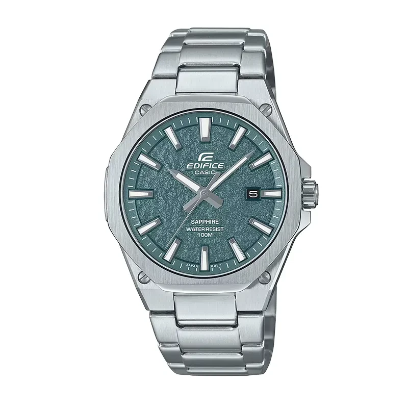 Casio Edifice Slim Line Textured Green Dial Men's Watch- EFR-S108DE-3AV